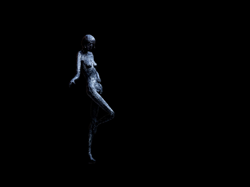 Dancer Sculpture: Clay on Ceramic.